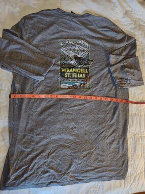 Wrangell St. Elias Alaska National Park T-shirt Long Sleeve Gray XL
